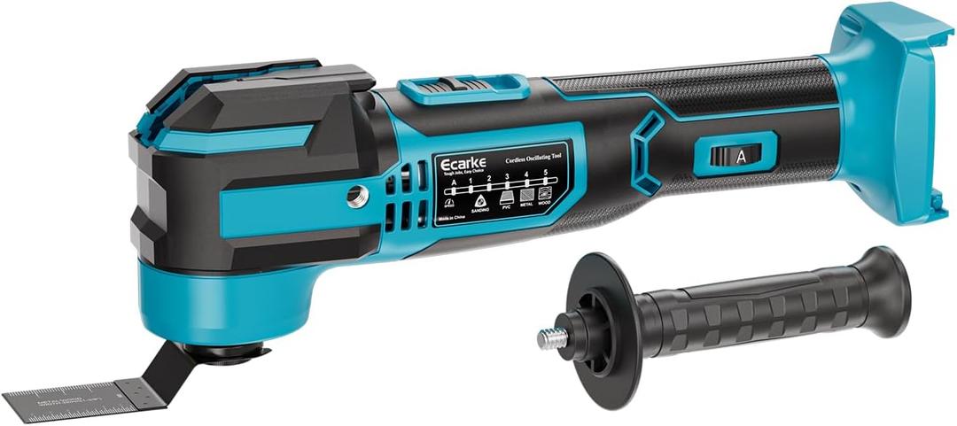Cordless Oscillating Power Tools Compatible with Makita Battery,21000 OPM Brushless Motor 18V Multi-tool with Auto+5 Variable Speed with LED Light,4.5Oscillation Angle for Cutting,Sanding(Tool Only)