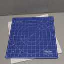 The Quilted Bear Rotating Cutting Mat 12" x 12" - Locking & Rotating Self Healing Cutting Board for Sewing, Fabric & Quilting - 360 Degree Sewing Supplies Mat for Craft Table (Blue)