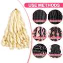 French Curly Braiding Hair 613# Short French Curl Braiding Hair With Curly Ends Hair Extensions Braids Crochet Hair for Women (12 inch,8 packs,613#)