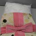 Creative Co-Op, Multicolor Square Cotton Printed Pillow with Pattern and Velvet Applique Bow