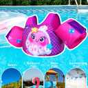 AEOCOO Puddle Float Jumper 20-30-50-60-70 Pounds, Toddler Swim Vest for 1-3-5-6-9 Years Old, Pool Floats with Swimming Arm Floaties Swim Jacket & Water Wings for Kids Swimmies, Boys, Girls, Nios