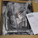 HOOBRO Black Bar Stools, Set of 2 PU Upholstered Tall Bar Stools, Kitchen Breakfast Stools with Footrests, Bar Chairs, for Kitchen, Dining Room, Bar, Cafe, Rustic Brown and Black BF84BY01G2