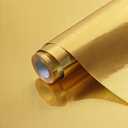 Timeet Gold Self Adhesive Wallpaper 17.7X 197 Metallic Gold Contact Paper Metal Look Wallpaper Self Adhesive Waterproof Peel and Stick Wall Paper DIY Decor Shelf Liner Covering
