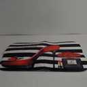 Black White Stripe Bath Mat Red High Heel Perfume Bottle Lipstick Romantic Love Fashion Bathroom Rugs Microfiber Memory Foam Non Slip Backing Bedroom Kitchen Doormat 17.8x29.5 Inch