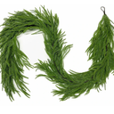 9FT Christmas Garlands Norfolk Pine Garland Real Touch Artificial Faux Greenery Garland for Holiday Indoor Outdoor Decor