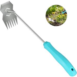 Garden Weed Tool,2026 Portable Gardening Tools,Adopting Ergonomic Handle Design,Stainless Steel Weeding Tools,Hand Weeder Tool Suitable for Farm Planting,Gardening(Blue Handle)