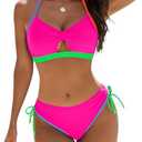 Blooming Jelly Womens Bikini Sets Cheeky Two Piece Swimsuit 2025 String Curvy Cutout Bathing Suit Large