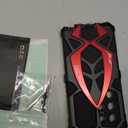 Lunivop for Samsung Galaxy S25 Ultra Case 6.9 '' Metal Hard Phone Case Cover Case para Screw with Camera Protection Heavy Duty metalicas Military Grade Black Red