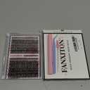 FANXITON DIY Lash Extension Kit Volume Lash Clusters 40D+50D D Curvature Individual Lashes Lash Clusters Kit Thick Eyelash Extension Kit 280 pcs Thin Band Cluster Lashes Lash Bond and Seal Tweezers