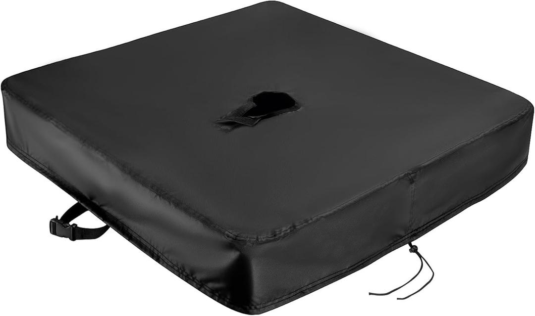 Patio Umbrella Base Cover for Beach Umbrella Stand Base, Outdoor Umbrella Stand Cover Square Waterproof Umbrella Covers Pooliside Dustproof, Covers Only - 30"L×30"W×5"H, Black