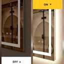 Ensenior LED Bathroom Mirror 30"x 36" with Front and Backlight, Stepless Dimmable Wall Mirrors with Anti-Fog, Shatter-Proof, Memory, 3 Colors, Modern LED Vanity Mirror-FCC
