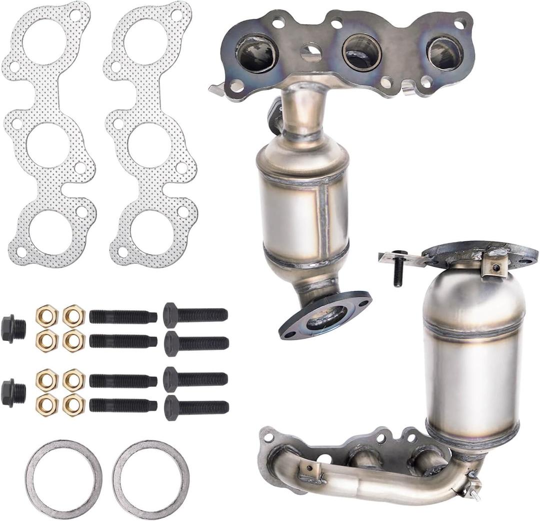 Front Left & Right Catalytic Converter Compatible with 2002-2006 Toyota Camry, 2002 2003 Lexus ES300 V6 3.0L 2004-2007 2008 Solara 2004 2005 2006 Camry ES330 V6 3.3L Direct-fit(EPA Compliant)