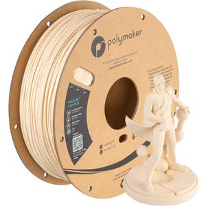 Polymaker Light Weight PLA Filament 1.75mm White 0.8kg, PolyLite 3D Printer PLA Filament White Low Density, Print with Most 3D Printers
