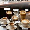 Automatic Espresso Machine, 20 Bar Espresso Maker with Touch Control, 15-Grind Settings Super Automatic Coffee Machine with Integrated Milk Frother, Auto Self-Cleaning 