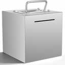 Metal Piggy Bank for Adult, 6 Inch Large Cube Stainless Steel Piggy Bank Safe for Cash Coin, Reusable Money Saving Box, Openable