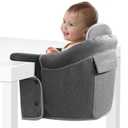 Tinybow Hook On High Chair for Baby, High Chair That Attaches to Table - Clip On High Chair to Table, Portable High Chair for Travel, Highchair for Baby Seat - Portable Baby Chair for Eating, Gray