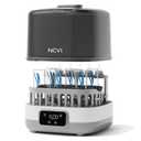 NCVI 20-Minute Baby Bottle Steamer Sterilizer and Dryer with 2 Bottle Trays for 8 Bottles, Fast Electric Steam Sterilization Disinfection for All Bottles, Pacifiers, Teether and Breast Pump Parts