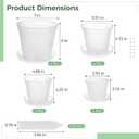 OMISTAR 8 Pcs Clear Plant Pots with Drainage - Clear Nursery Pots with Drainage Holes, Ideal for Lily Plants, Height 3-6 Inches Lightweight and Stackable Design for Efficient Growth