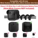 2Pack Flexible Twist Mount for All-New Blink Outdoor 4 (4th Gen) & Blink Outdoor (3rd Gen), Weatherproof Protective Housing with Charging Cutout and Gooseneck Mount for Blink Outdoor Camera