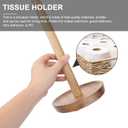 Cabilock Wood Paper Towel Holder Countertop Paper Towel Holder Stand with Anti-Skid Base, PaperTowel Organizer Roll Dispenser for Home Kitchen Dining Table Cabinet 12.6 Inch