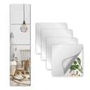 NKJVE Unbreakable Mirror Tiles Self Adhesive,8 Pcs 14”x 14” Toddler Mirror for Classroom Decor,Peel and Stick On Small Mirrors for Wall Decor,Shatterproof Plastic Mirrors Stickers for Kids Decorative