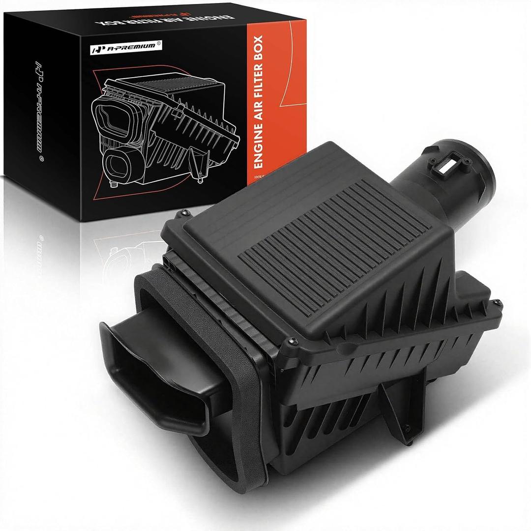 A-Premium Engine Air Filter Cleaner Box Housing Compatible with Chevy, GMC & Cadillac Models - Silverado 1500 2014-2019, Suburban, Tahoe, Savana 1500 2500 3500, Sierra, Yukon, Escalade
