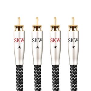 SKW High-End WG Series 2RCA Interconnect Cable (9.8ft/3m) - Premium Audiophile Male to Male Audio Cable for Hi-Fi Systems