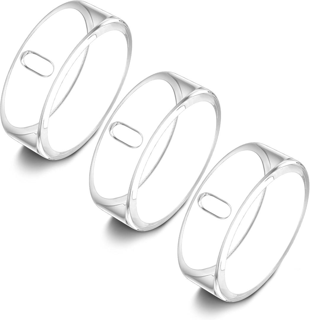 3 Pack Cover Compatible with Oura Ring Gen 4/Oura Ring Gen 3 Horizon/Heritage, Surport Charging with Cover on, Anti-Scratch TPU Protector for Men Women (Size 6, Clear*3)