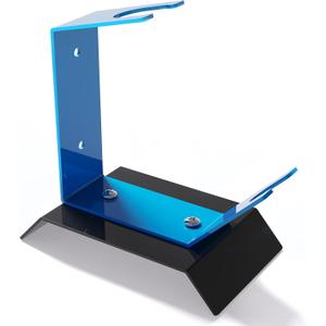 Heavy-Duty HVLP Spray Gun Stand with Magnetic Cup Holder, Wall/Desktop Gravity Feed Spray Gun Holder, Universal Fit for DeVilbiss, Fuji, Wagner, Anti-Rust & Adjustable for Car Painting & DIY (Blue)