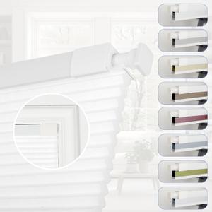 No Drill Blinds for Windows Light Filtering Cellular Shades Cordless No Tools Honeycomb Pull Down Blinds Easy Install No Screws Cellular Blinds for Home,Room.White.38 W x 64" H