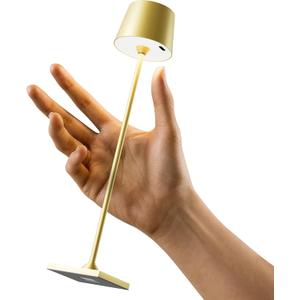 Compact Cordless Table Lamp, Rechargeable LED Night Light, Dual Light Source (RGB Top & Warm Bottom), Touch Control & Timer, Metal Lamp for Bedroom & Kids Room (Golden 1-Pack)