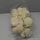 Sea Team 32-Pack Flocked Velvet Christmas Tree Ball Ornaments Set, Decorative Hanging Baubles, Shatterproof Plastic Decorations for Xmas Tree, Wreath, Garland, Multi-Sized, Cream