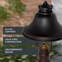 DESIGNERS FOUNTAIN 1-Light Bayport Outdoor Post Lantern, 15 Inch Exterior Lighting Fixture, Bronze, 31336-BZ