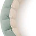 Peallow(Pat. Pend) – Long Round Body Pillow for Adults, Bolster Pillow for Sleeping, Soft and Supportive Pillow for Sleeping & Lumbar Support (Green-White, 39")
