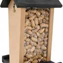 Crow Feeder - Hanging Whole Peanut Bird Feeder, Durable Solid Wood, Attracts Crows, Woodpeckers, Large Birds & Blue Jays - Outdoor Garden, Yard Use