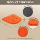 Memory Foam Chair Cushion, U-Shape 17" x 15" Tufted Non-Slip Back Seat Cushion for Dinning Room, Office, Kitchen, 4 Counts, Orange