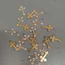YETOOME 100 Pcs Alloy Enamel White Cross Pendants Gold Plate Cross Dangle Charms for Necklace Bracelet Jewelry Making DIY Crafting