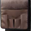 Wanty Velvet Sofa Couch Chair Armrest Soft Caddy Organizer Holder for Remote Control, Cell Phone, Book, Pencil (Brown)(34 x 13inches)