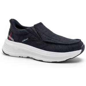 Women's Orthopedic Slip On Shoes: Comfortable Plantar Fasciitis Ladies Shoes for Neuropathy, Breathable Thick Sole Arch Support Walking Shoes for Outdoor Sports Black, Size 9