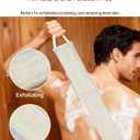 Natural Loofah Back Scrubber for Shower, Exfoliating Body Scrubber Loofah Set for Women and Men for Use in Shower Bath, Loofah Sponge to Clean Your Body and Back Deeply - 1 Count (Pack of 2)