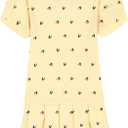 Girls' Pique Polo Dress (Yellow, 6X-S)