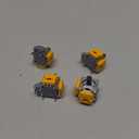 4pcs Hall-Effect Joysticks Replacement for DualSense PS5 Controller, 3D Analog Sensor Wheel Thumb Sticks Rocker Module Replacement for PlayStation 5 Controller (Yellow - 4 Pack)