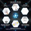 FERUERW Hexagon Garage Lights, High Brightness 168W 6500K 18480Lumens Honeycomb Hexagon Led Garage Light 5 Grid for Garage, Auto Beauty Shop, Car Detailing Shop, Workshop