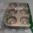 Yomvzake Brownie Bowl Pan 2 Pack, 6 Cavity Mini Round Cake Mold 3 Inch, Shortcake Tea Cookie Shot Mold for Baking - Gold