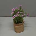 Velener Babys Breath Artificial Flowers in Small Burlap Bag Vases 3Pcs -Gypsophila Faux Flowers Farmhouse Home Coffee Table Bookshelf Office Desk Decorations Kitchen Dining Room Fake Plants Indoor (White/Purple/Pink)