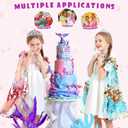 Princess Dress Up Toys Mermaid Dress Up Cape Kit 9 Pcs Gift Set for Little Girls 3-8 Years Old (Pink)