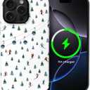 for iPhone 14 Pro Max Case,Compatible with MagSafe,Dual-Layer Hard Shell + Silicone Cover,Full Body Protection Shockproof Case for iPhone 14 Pro Max-Skiing Resort Winter Holiday