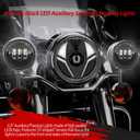 4.5 inch Motorcycle LED Fog Passing Lights Compatible with Harley Davidson Road King Ultra Classic Fat Boy Street Glide CVO Tri Glide Heritage Softail Deluxe Switchback Electra Glide Ultra 2PC black