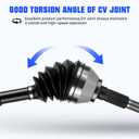 Front Left CV Axle Shaft for 2.2L 4.3L for Chevy Blazer/S10 97-04, for GMC Jimmy Sonoma for Oldsmobile Bravada 97-01, for Isuzu Hombre 98-00 (Only 4WD), Replace for 66-1311, Driver Side CV Joint Shaft