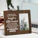 TSUYAWU Gift for Friends, Friendship Gifts for Women Friends Men, Rustic Best Friend Wood Picture Frame 8 x 10 Inch Tabletop and Wall Mounting (Display Photo 4 x 6 Inch)